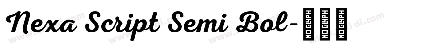 Nexa Script Semi Bol字体转换